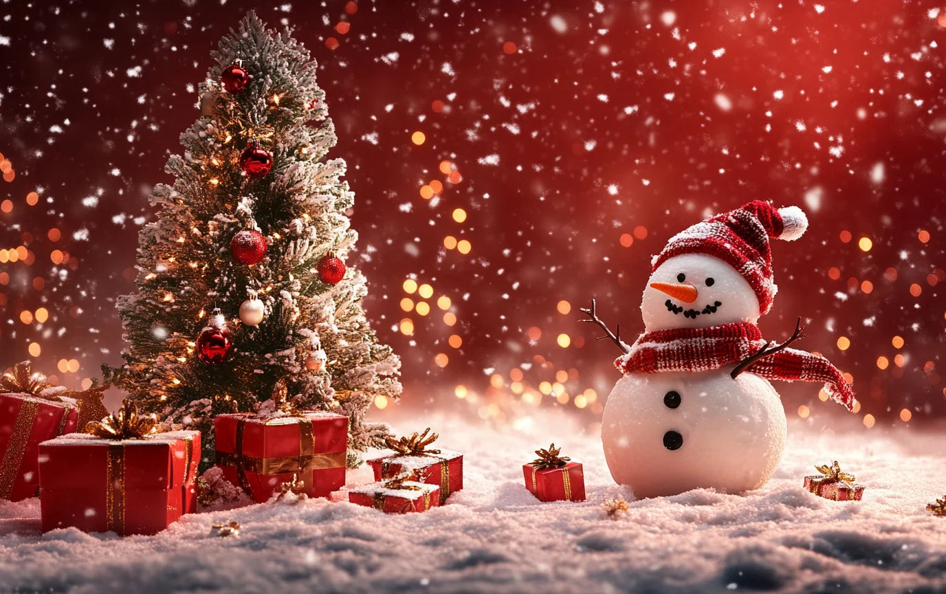 Christmas Decoration 2025 Photography Background Christmas Tree Snowman Photo Background Xmas Party Supplies Home Wall Banner