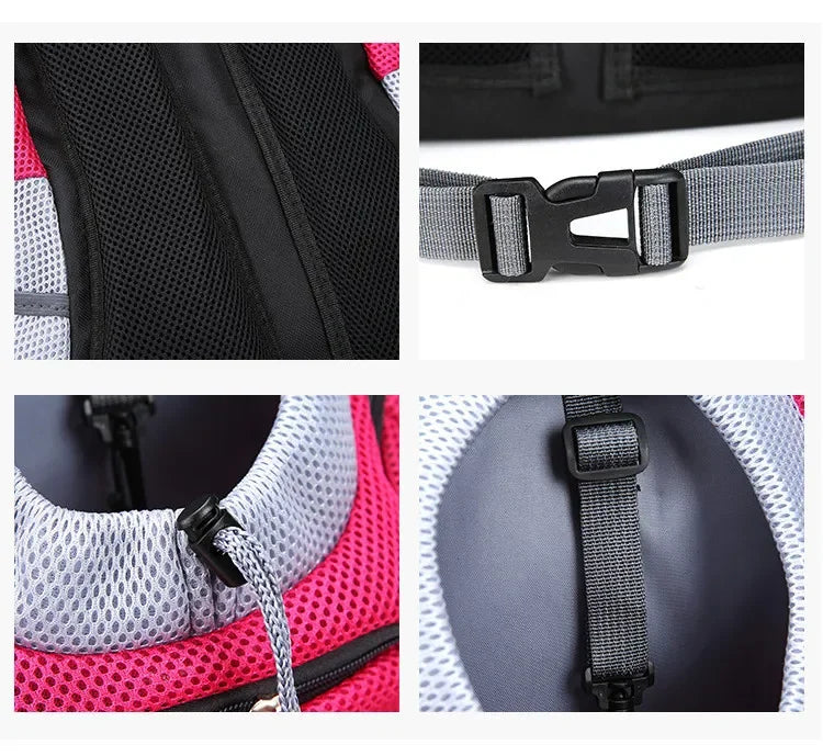 Crisluvᵀᴹ Double-Shoulder Pet Carrier Backpack – Breathable Travel Dog Bag