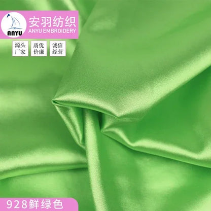 Stretch Satin Fabric By The Meter for Cheongsam Hanfu Dresses Sewing Plain Soft Skin-friendly High-density Cloth Thin Breathable