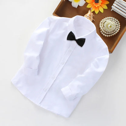 Girls Long Sleeve White School Uniform Shirt