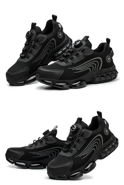Rotating Button Unisex Safety Shoes Men For Work Sneakers Shoes Puncture-Proof Protective Women Shoes Steel Toe Work footwear