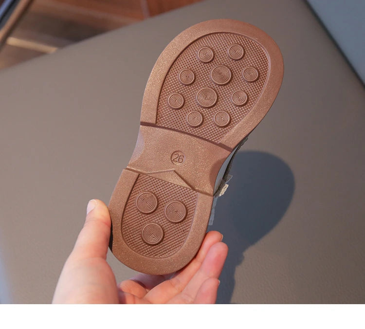 Girls Fashion Leather Flats – Soft Sole