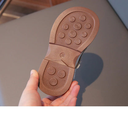 Girls Fashion Leather Flats – Soft Sole