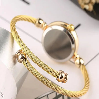 Crisluv Women’s Gold Bangle Quartz Watch
