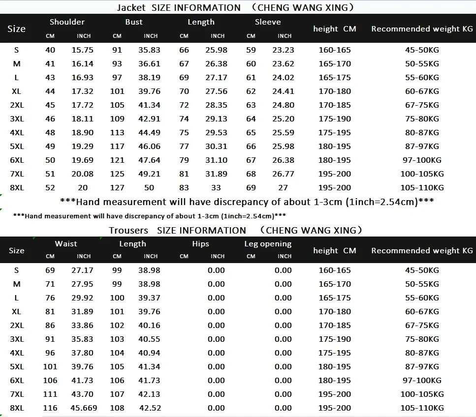 Crisluvᵀᴹ Men’s 8XL Business Suit Set – Slim Fit Blazer &amp; Pants
