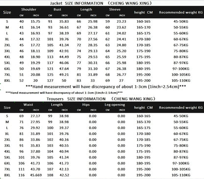 Crisluvᵀᴹ Men’s 8XL Business Suit Set – Slim Fit Blazer &amp; Pants