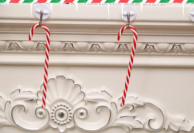 Christmas Decorations Christmas Tree Ornaments Christmas Candy Canes Red and White Canes, Holiday Scene Decorations