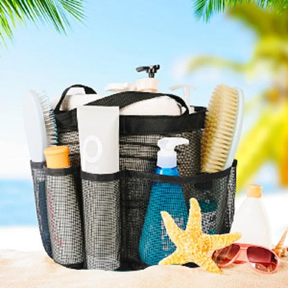 Transparent Mesh Cosmetic Tote Bag Beach Bathroom Shower Accessories Travel Portable Towel Toiletry Handbag Storage Organizer