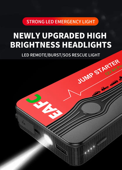 EAFC Car Jump Starter Power Bank Car Battery Starter 600A12V Auto Starting Device with LED Light For Auto Battery Booster Buster