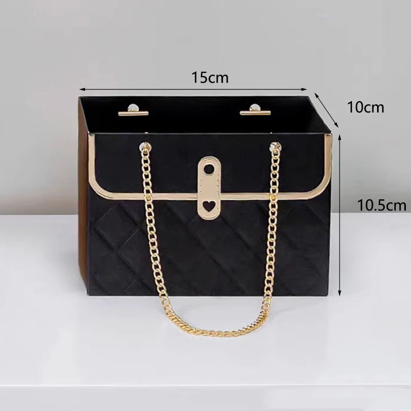 Flower Tote Bag Portable Foldable Long Lasting Universal Present Packing Rose Flower Box Party Gift Box Wedding Valentine&