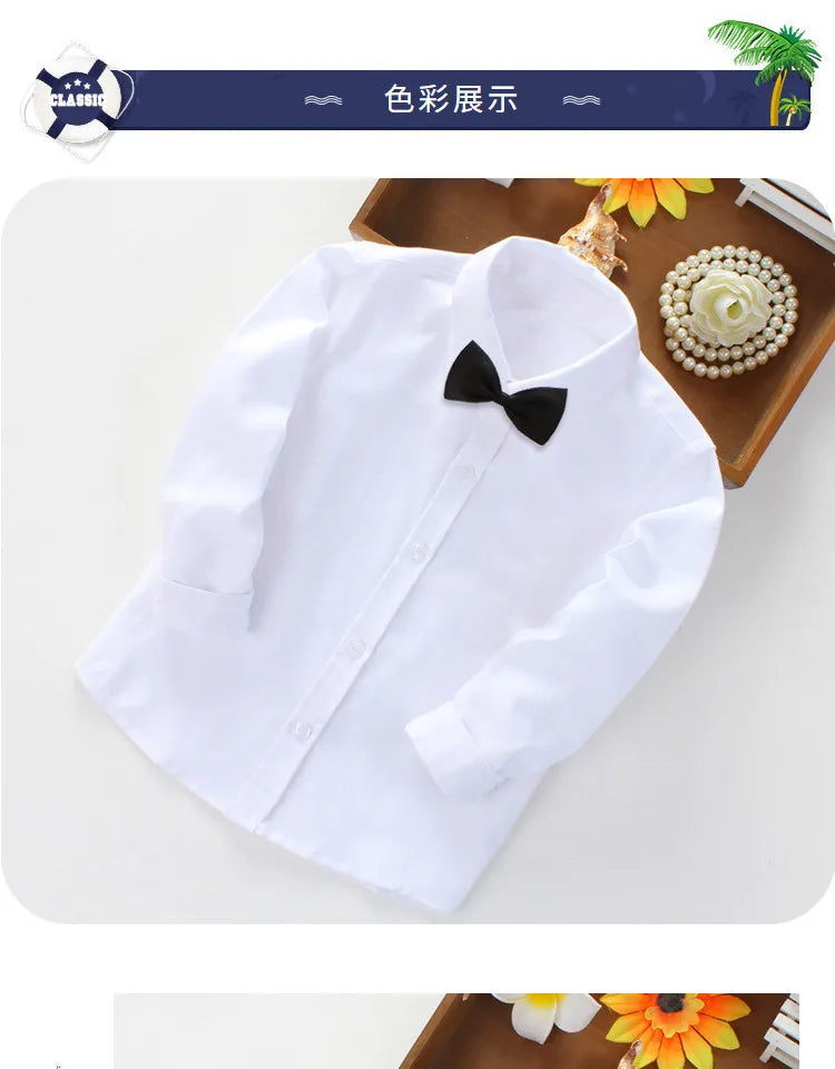 Girls Long Sleeve White School Uniform Shirt