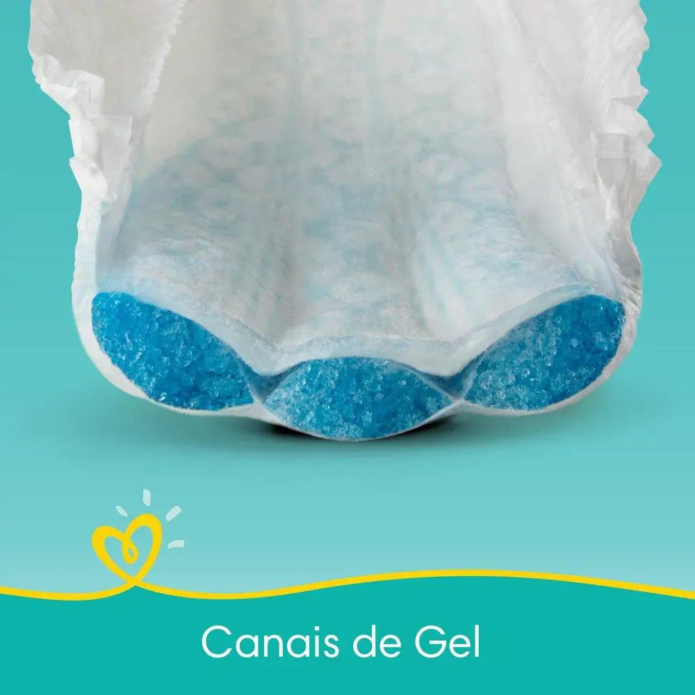 Diaper Pampers Confort Sec Super Size G 60 Units showcasing gel channels for enhanced absorption.