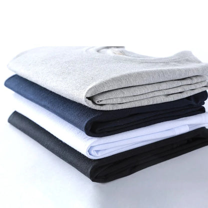 Wholesale Drop-Ship 100% Cotton Summer Soft Slim Short Sleeve T-Shirt Men Plain Tee Standard Blank T Shirt Ins Tees Top