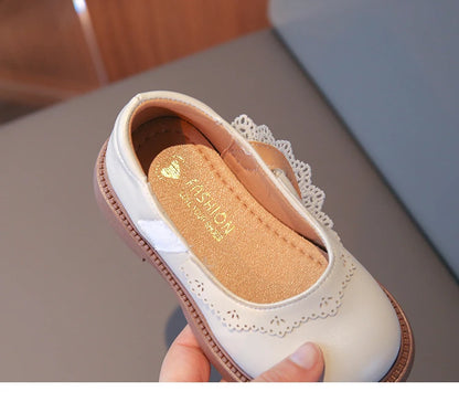 Girls Fashion Leather Flats – Soft Sole