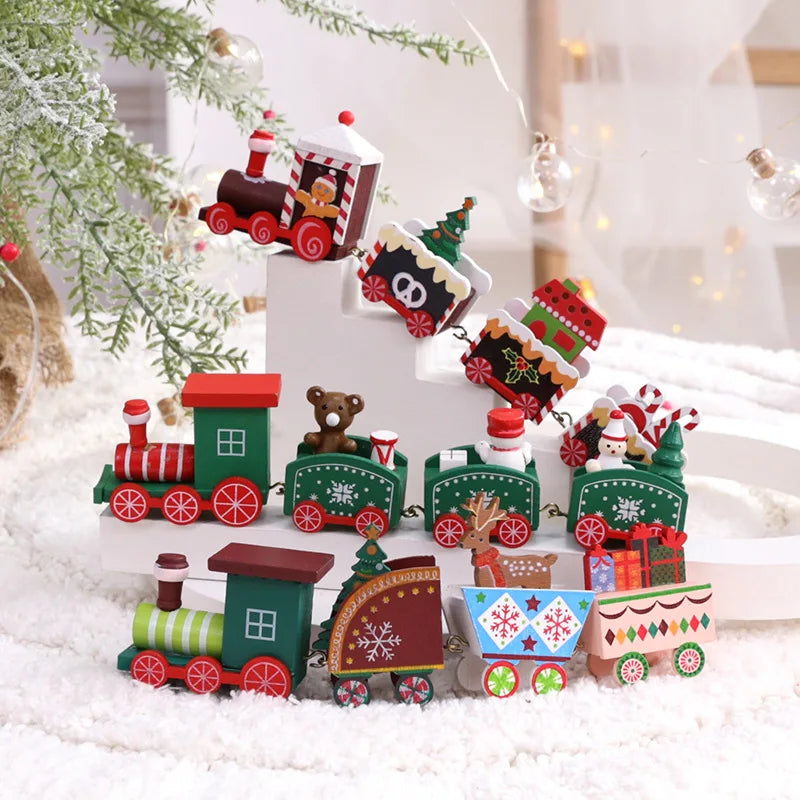 Christmas Train Merry Christmas Decorations For Home 2025 Cristmas Ornament Xmas Navidad Noel Gifts Happy New Year 2026 Gifts