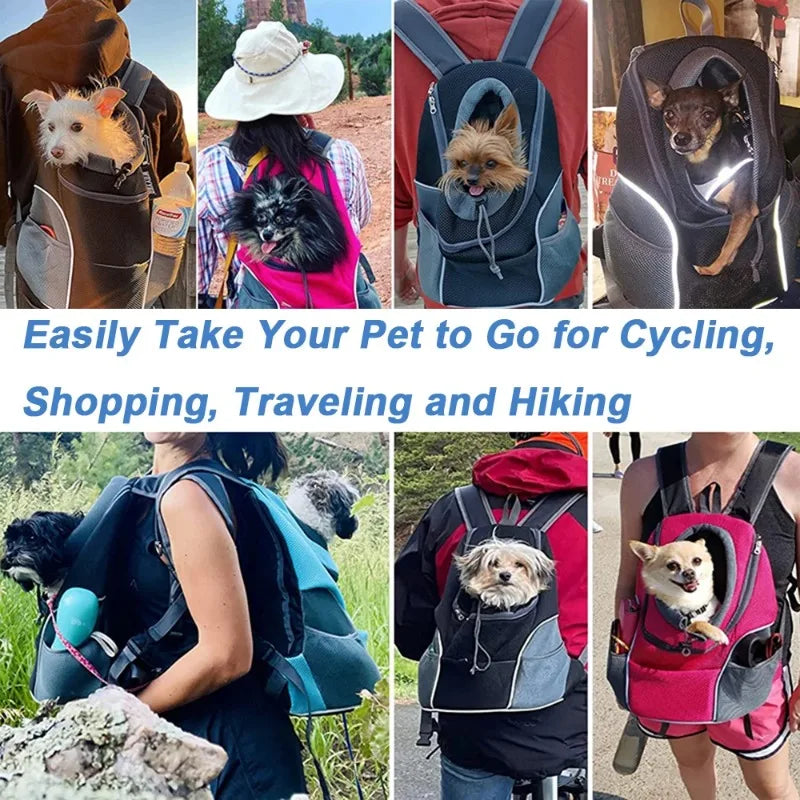 Crisluvᵀᴹ Double-Shoulder Pet Carrier Backpack – Breathable Travel Dog Bag