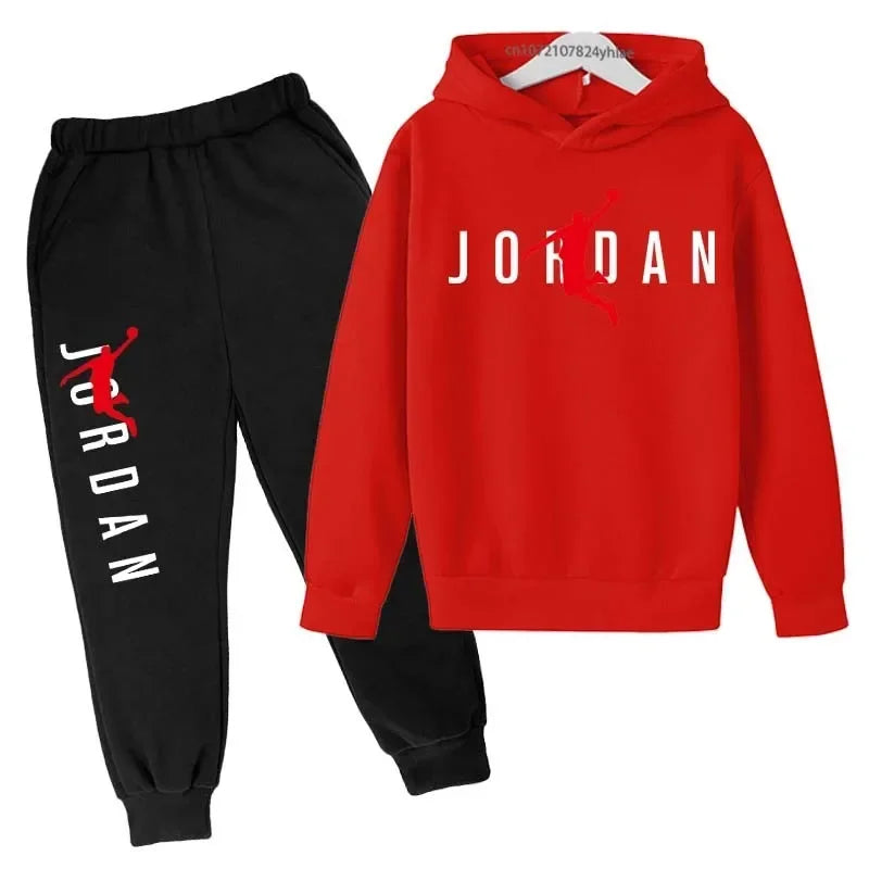Kids  Hoodie+Pants Tracksuits Leisure Letter Print 2pcs3-13 Years Boys Girls Spring Autumn Outfits Streetwears Children Clothes