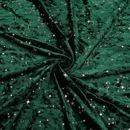 Bronzing Star Velvet Fabric By The Meter for Accessory Dress Pajamas Curtain Pillow Sofa Sewing Velour Cloth Stretch Warm Smooth