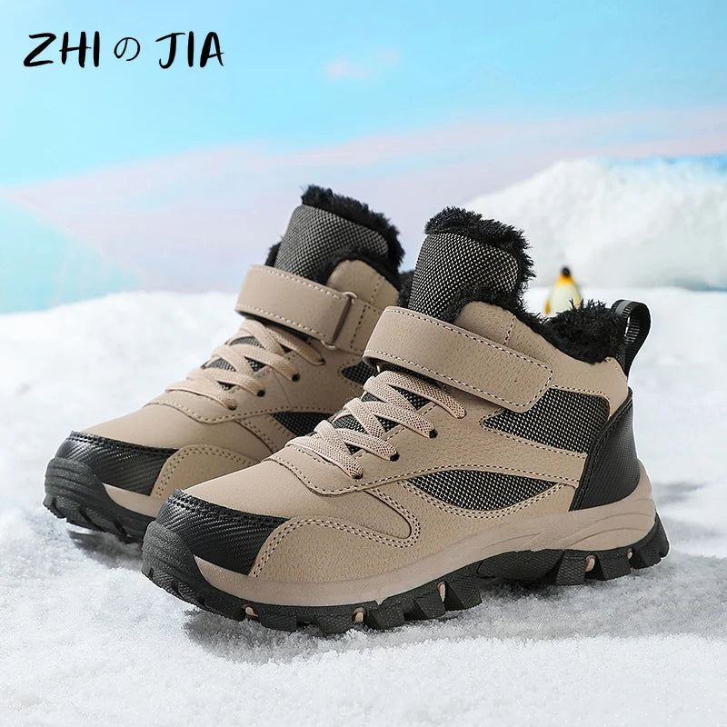 Crisluv Kids Plush Winter Snow Boots