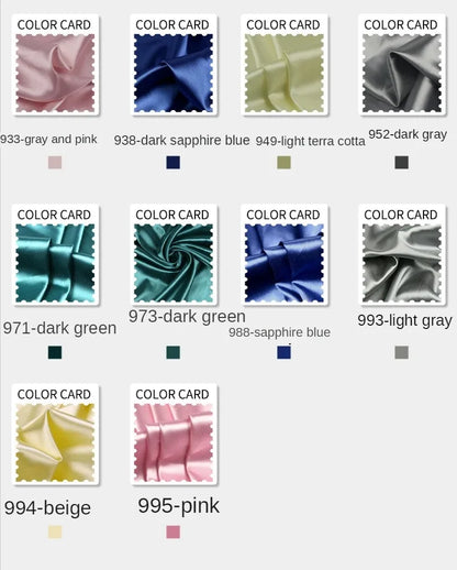 Stretch Satin Fabric By The Meter for Cheongsam Hanfu Dresses Sewing Plain Soft Skin-friendly High-density Cloth Thin Breathable