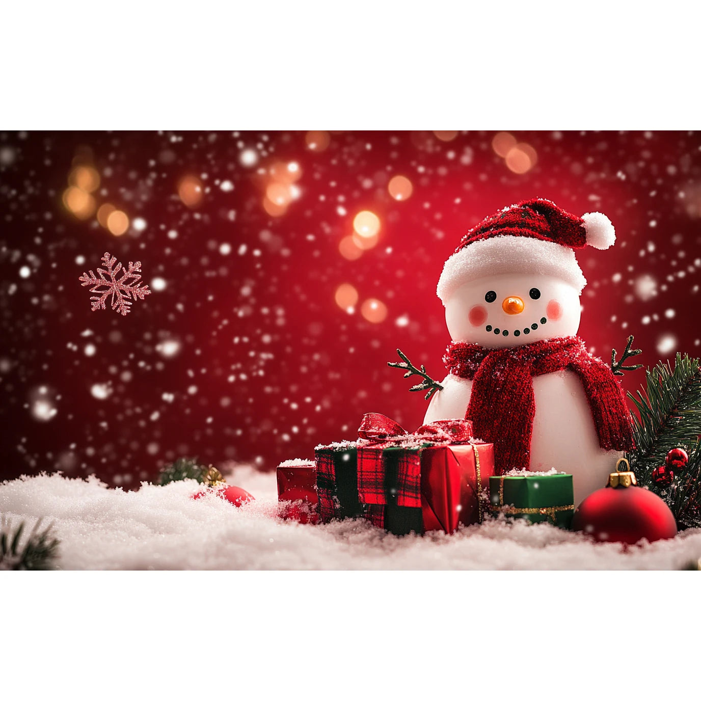 Christmas Decoration 2025 Photography Background Christmas Tree Snowman Photo Background Xmas Party Supplies Home Wall Banner