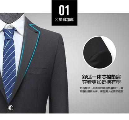 Crisluvᵀᴹ Men’s 8XL Business Suit Set – Slim Fit Blazer &amp; Pants
