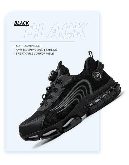 Rotating Button Unisex Safety Shoes Men For Work Sneakers Shoes Puncture-Proof Protective Women Shoes Steel Toe Work footwear