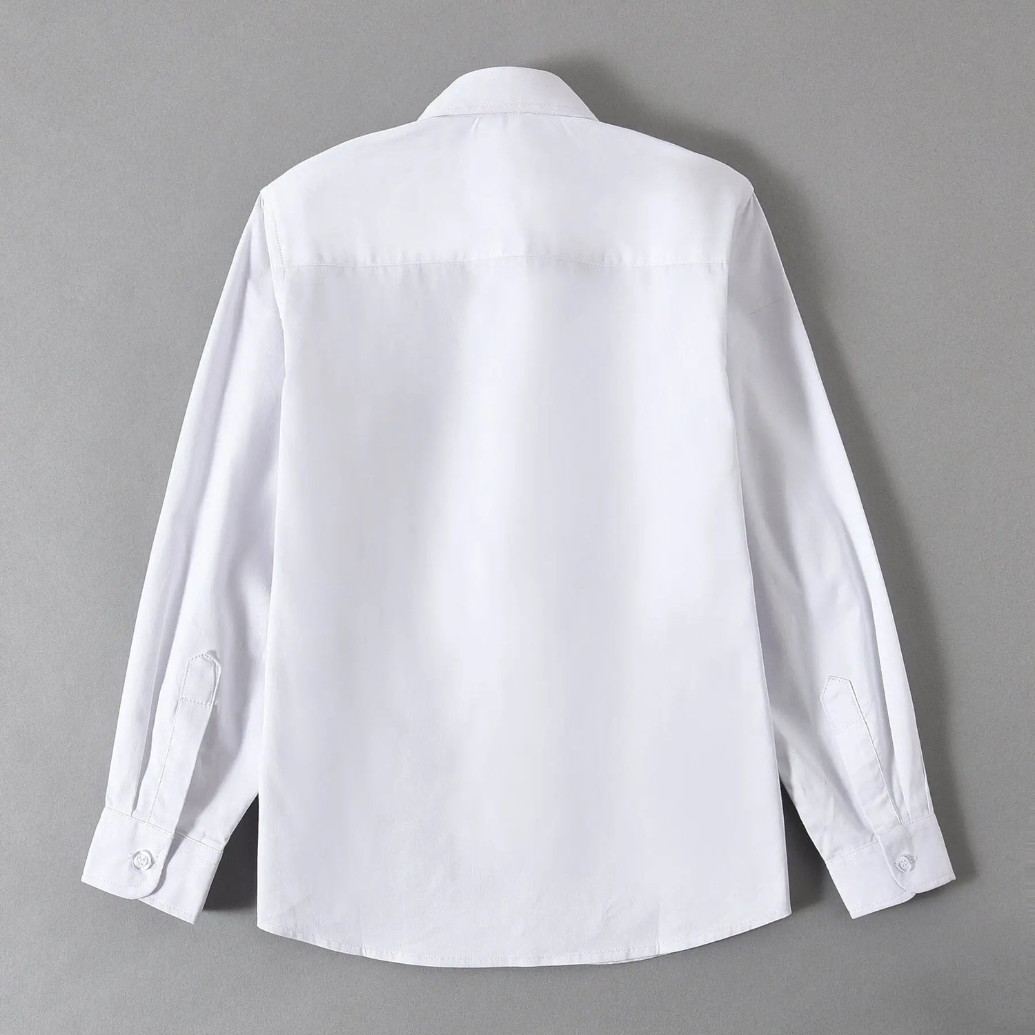 Children Long Sleeve White School Uniform Shirt