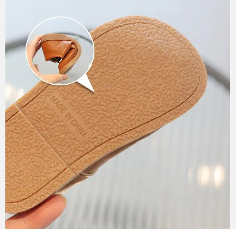 T-strap Girls Oxfords Spring Autumn Kids Soft PU Leather Shoes For Girl School Children Princess Dress Shoes Black, Brown, White