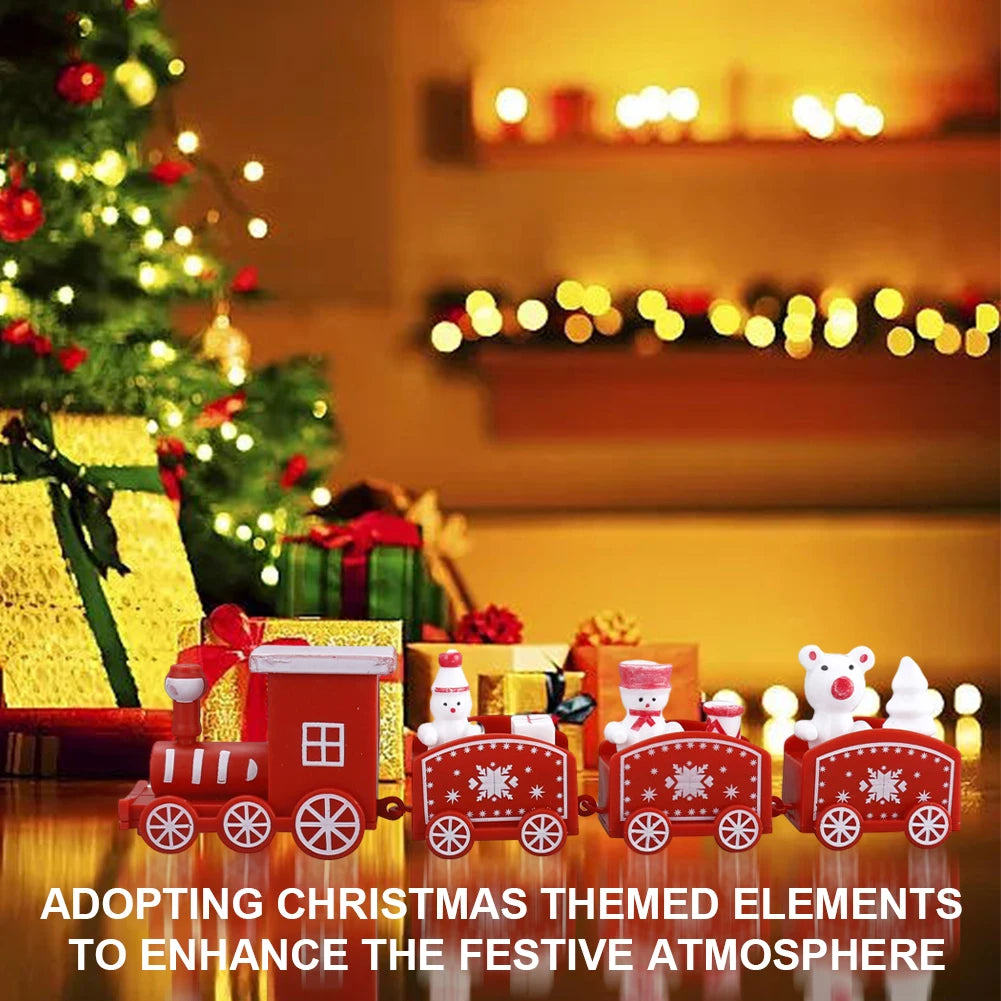Christmas Train Merry Christmas Decorations For Home 2024 Cristmas Ornament Xmas Navidad Noel Gifts Happy New Year 2025 Gifts