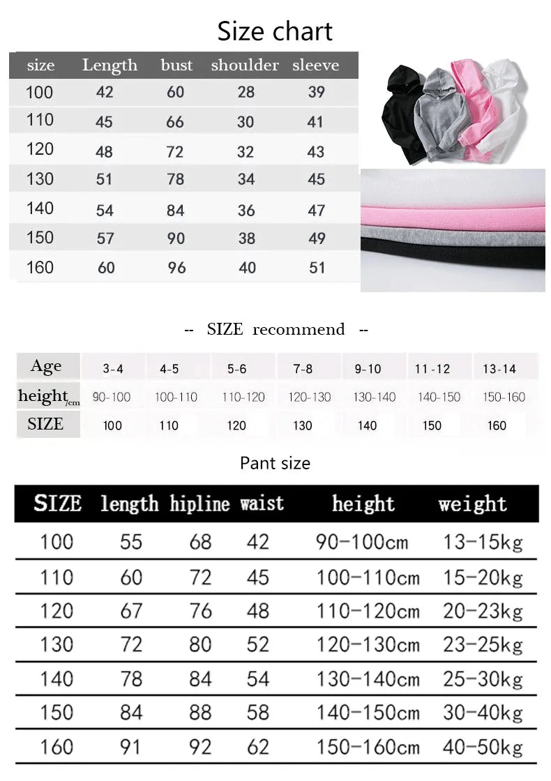 Six Seven Funny Number Cartoon Print Kids Spring Autumn Casual 2Pcs Hoodie+Jogging Pants Tracksuits 2-13Years Boys Girls Clothes