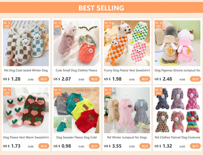 Dog Hoodie Dog Clothes for Boys Sweaters with Hat Leash Hole Pet Winter Clothes Warm Hoodies  Sweater for Small Dogs Chihuahua