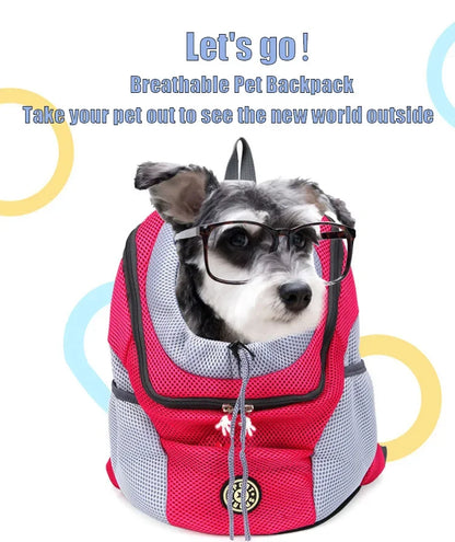 Crisluvᵀᴹ Double-Shoulder Pet Carrier Backpack – Breathable Travel Dog Bag