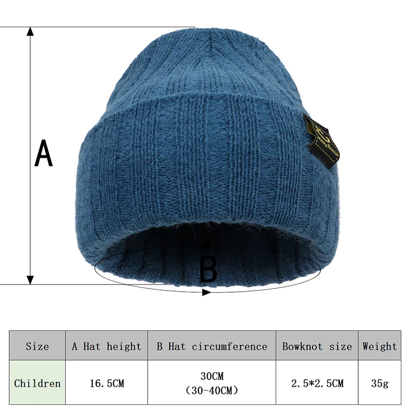 Autumn Winter Solid Color Baby Boys Girls Hat Knitted Soft Kids Beanie Cap For 0-6 Month Newborn Toddler Windproof Warm Hat 2025