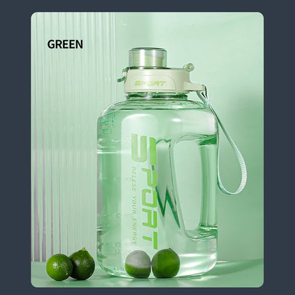 Large-Capacity Water Bottle Straw Pot Belly Cup Sports Water Bottle Ton Ton Bucket Students Portable Plastic Cup 1.2L/1.7L/2.5L