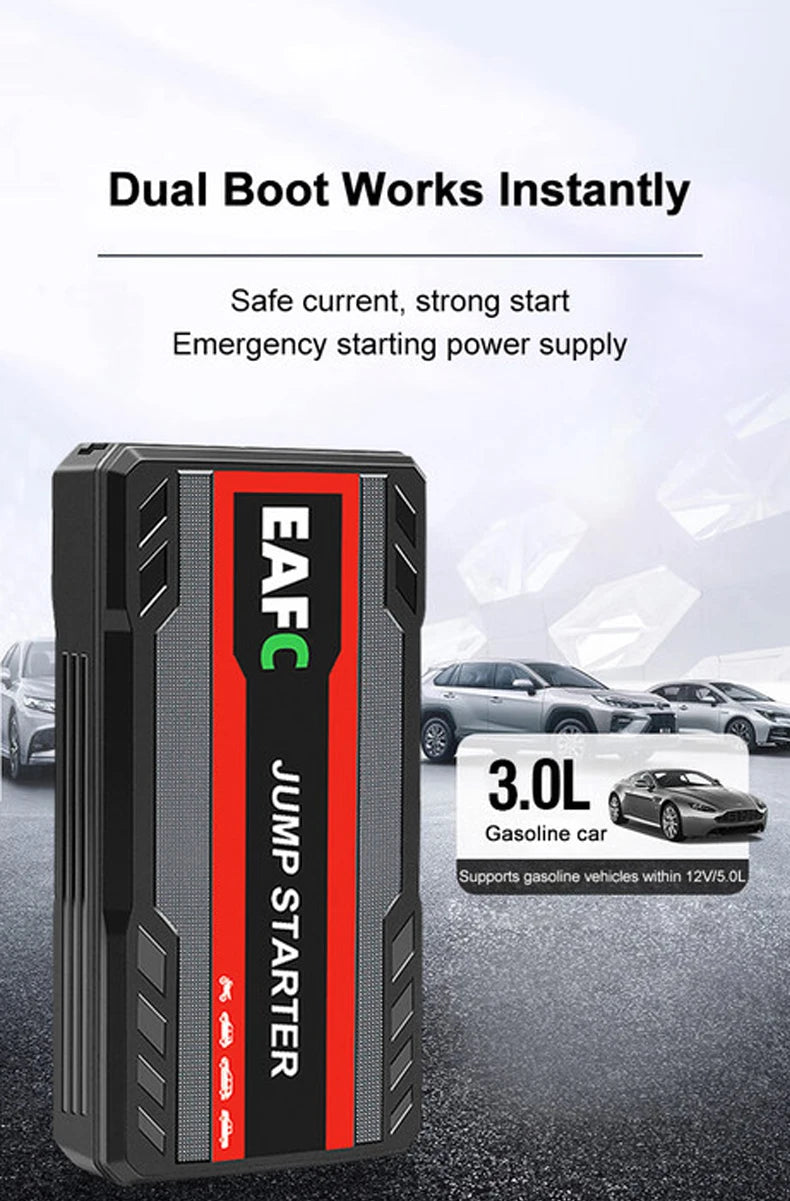 EAFC Car Jump Starter Power Bank Car Battery Starter 600A12V Auto Starting Device with LED Light For Auto Battery Booster Buster