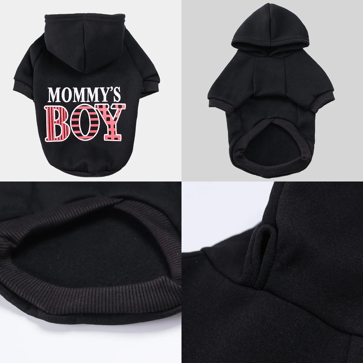 Dog Hoodie Dog Clothes for Boys Sweaters with Hat Leash Hole Pet Winter Clothes Warm Hoodies  Sweater for Small Dogs Chihuahua