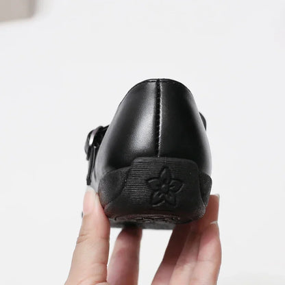 2024 Children Leather Shoes for Girls Spring New Fashion Korean Style Soft Bottom Anti-slippery Versatile Chic Princess Shoes