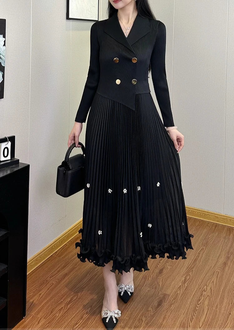 Pleated Long Dress Autumn Hot Sale Women&