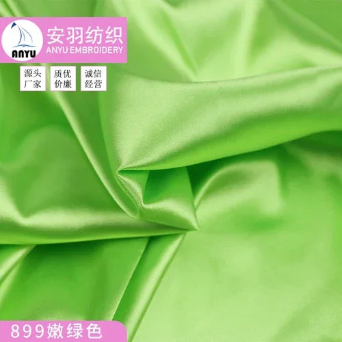 Stretch Satin Fabric By The Meter for Cheongsam Hanfu Dresses Sewing Plain Soft Skin-friendly High-density Cloth Thin Breathable