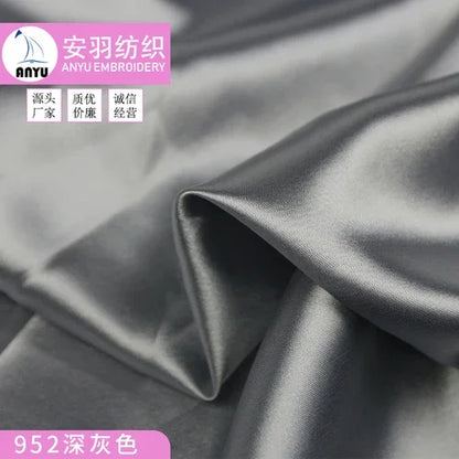 Stretch Satin Fabric By The Meter for Cheongsam Hanfu Dresses Sewing Plain Soft Skin-friendly High-density Cloth Thin Breathable