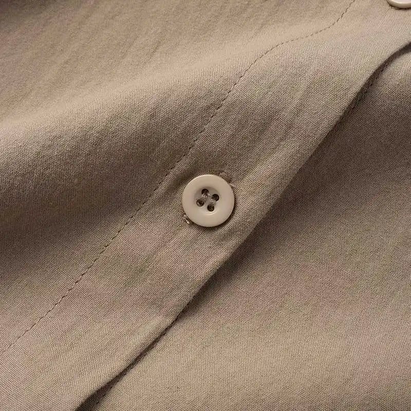 Women Blouses Turn Down Collar Vintage Button Shirts Cardigan Solid Long Sleeve Shirt Outerwear Office Lady Elegant Regular