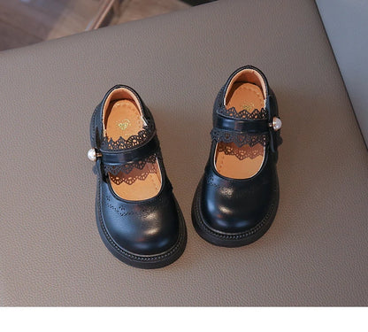 Girls Fashion Leather Flats – Soft Sole