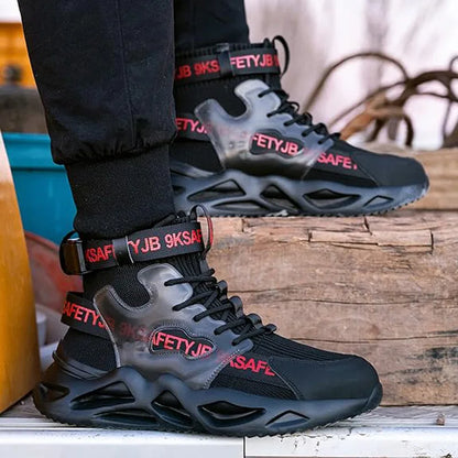 Steel Toe Safety Shoes Men Women Work Safety Boots Lightweight Breathable Comfortable Industrial Construction Sneakers Men Boots