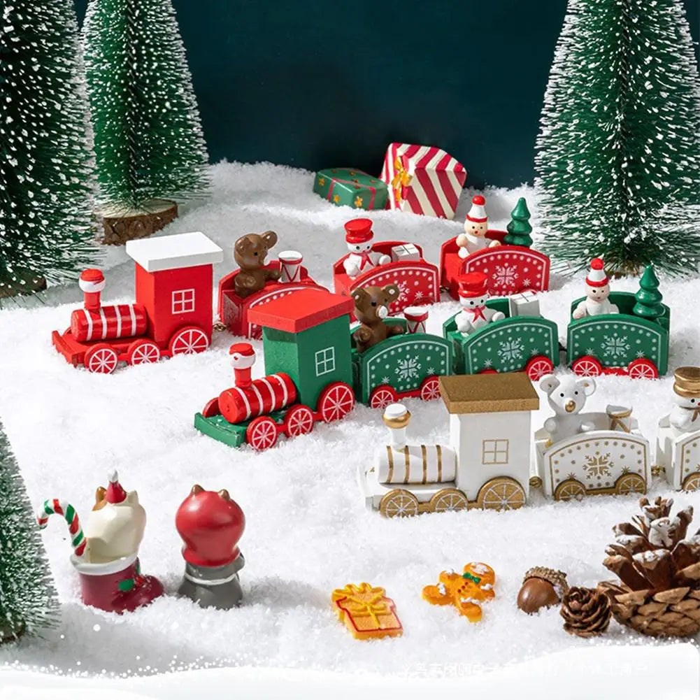 Christmas Train Merry Christmas Decorations For Home 2025 Cristmas Ornament Xmas Navidad Noel Gifts Happy New Year 2026 Gifts