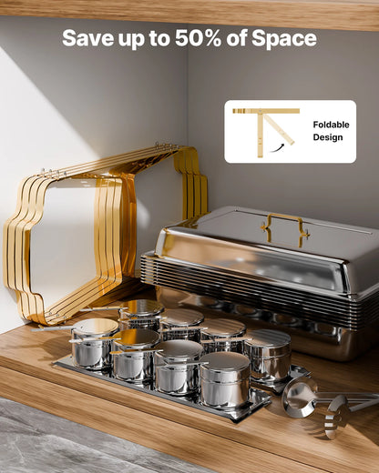 8 Qt Stainless Steel Chafing Dish Set 4-Pack