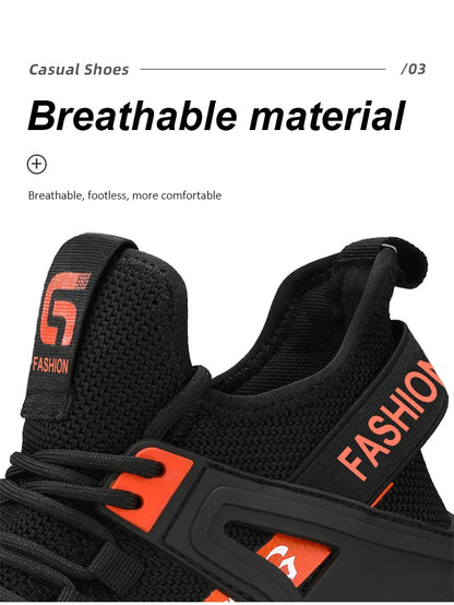 High Top Man Boots Safety Protective Shoes Steel Toe Work Shoes Men Anti-puncture Safety Shoes Men Women Work Safety Boots