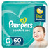 Diaper Pampers Confort Sec Super Size G 60 Units pack with baby smiling on the front.