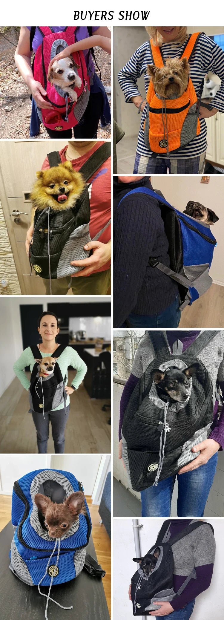 Crisluvᵀᴹ Double-Shoulder Pet Carrier Backpack – Breathable Travel Dog Bag