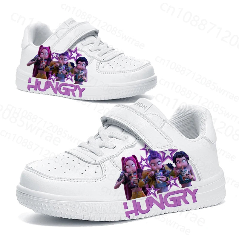 Hot Selling KPop Demon Hunters Children shoes boys girls 3D Printing Solid color sole durable Commuting shoes Christmas gift